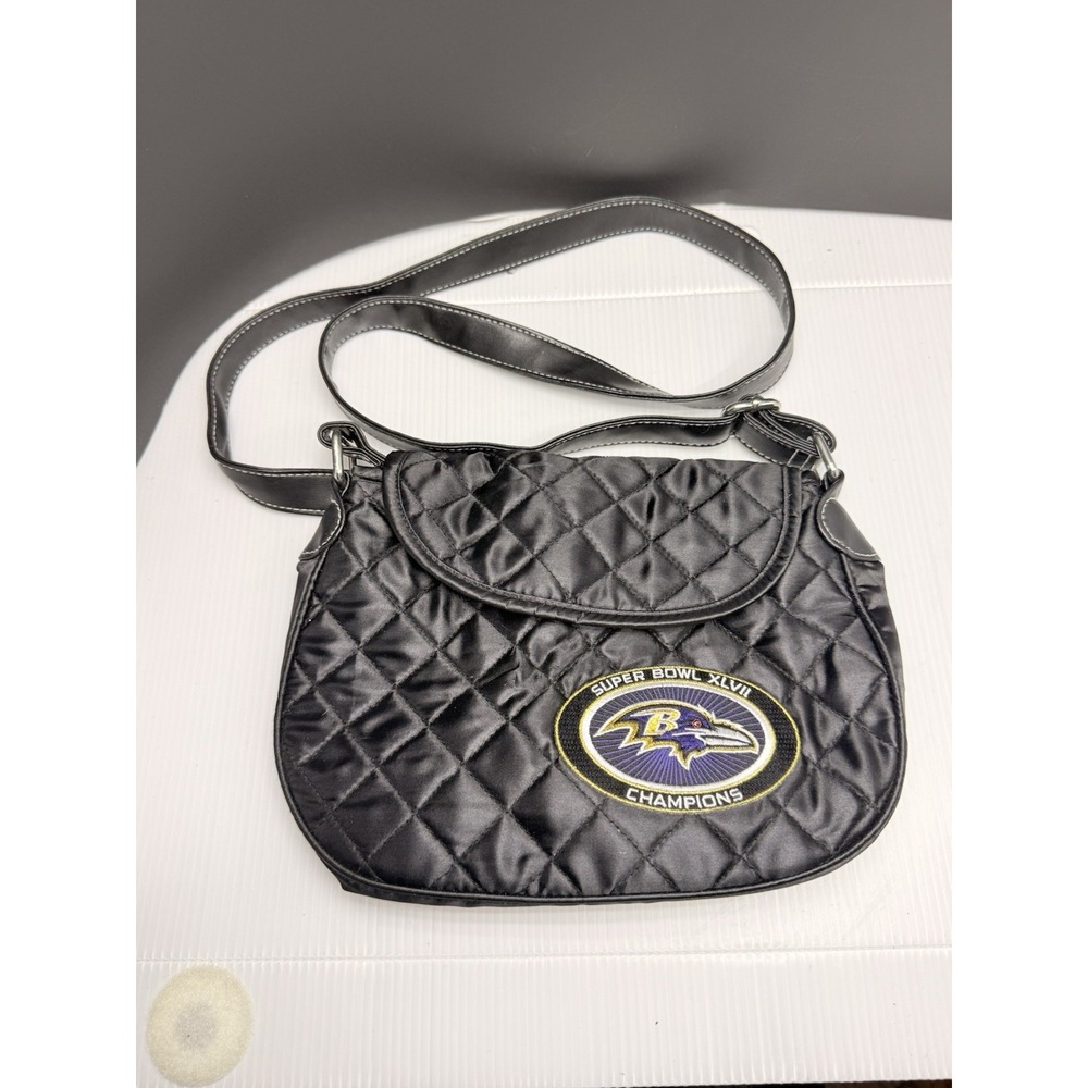 Baltimore Ravens Super Bowl XLVII Fan Wear Quilted Crossbody Purse NFL Football